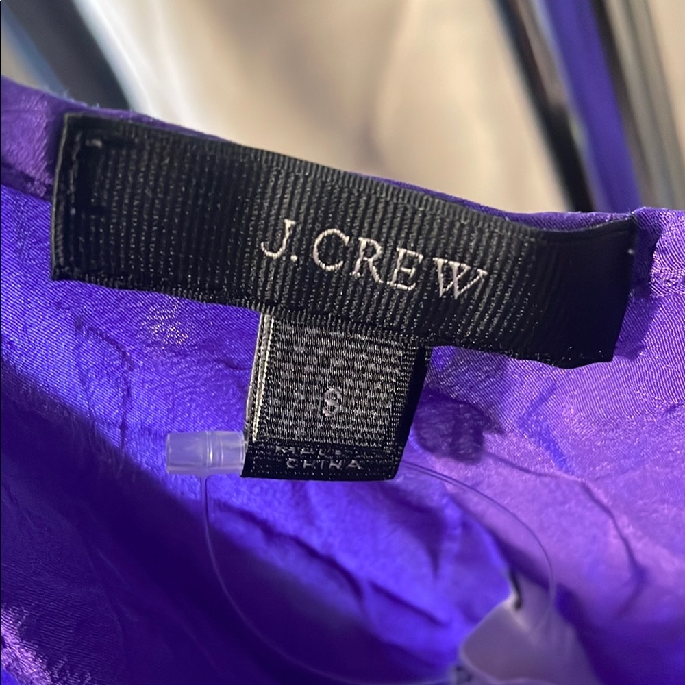 J.Crew Vibrant Purple Silk Dress